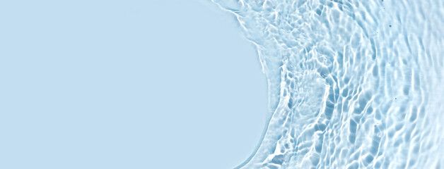 Fototapeta na wymiar water texture ripple wave clean transparent water drops abstract blue background