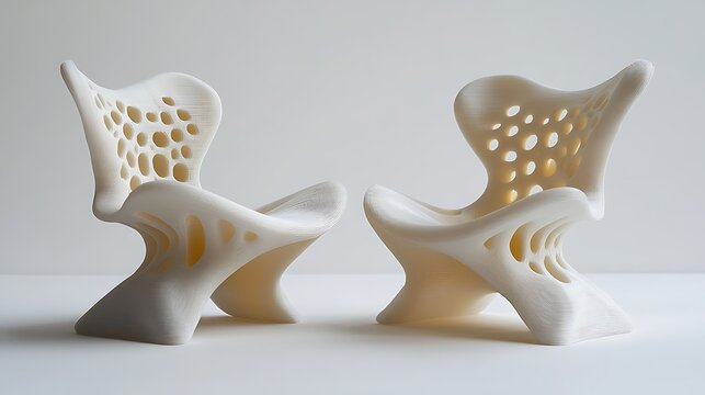 3D printed model chairs made