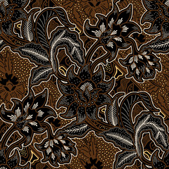 classic Indonesian batik motif with traditional design style