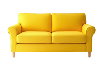 Bright yellow couch