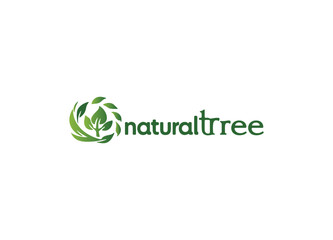 The logo features the brand name “naturaltree” in a clean, green font that conveys growth and harmony with nature. To the left of the text is a stylized circular design composed of green leaves, encir