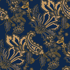 classic Indonesian batik motif with traditional design style