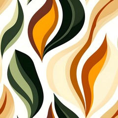 Naklejka premium A pattern of leaves with green and brown colors