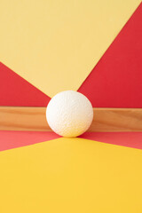 Still life with a plastic foam ball	