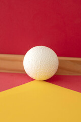 Still life with a plastic foam ball	