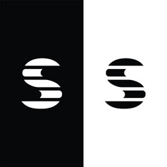 Modern S Letter Logo Geometric Abstract Monogram for Tech Startup Fashion Brand