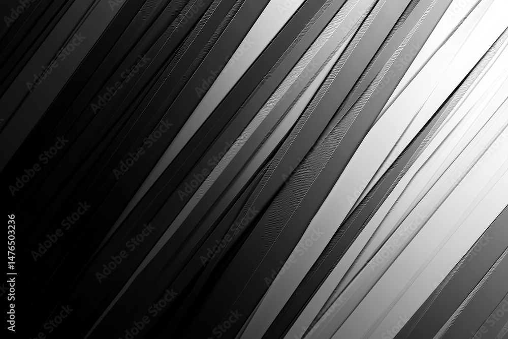 Poster monochrome abstract diagonal strips. this abstract image features a gradient of black, gray, and whi