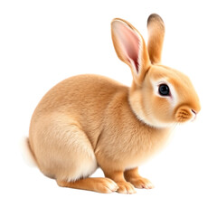 Fototapeta premium Curious Bunny: A captivating view of an adorable bunny in a stunning close-up, revealing the endearing nature of this pet, its furry coat, and its bright eyes.