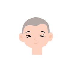 Boy expression face variant different cartoon. Boy Emoji Collection Isolated on white background. popular face expression