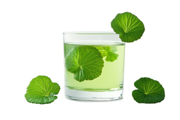 Glass of gotu kola beverage