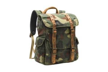 Camo backpack with straps