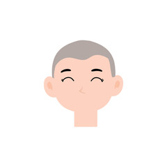 Boy expression face variant different cartoon. Boy Emoji Collection Isolated on white background. popular face expression