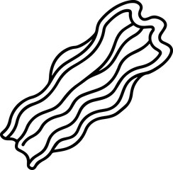bacon outline vector illustration line art