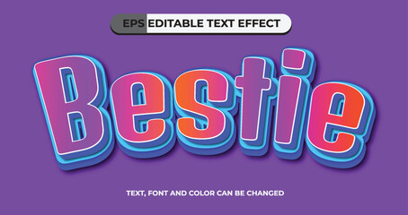Bestie Editable Comic Text Effect