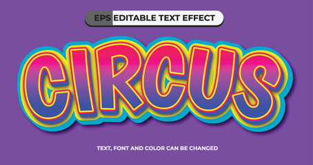 Circus Editable Vector Text Effect © Atharam