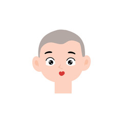 Fototapeta premium Boy expression face variant different cartoon. Boy Emoji Collection Isolated on white background. popular face expression