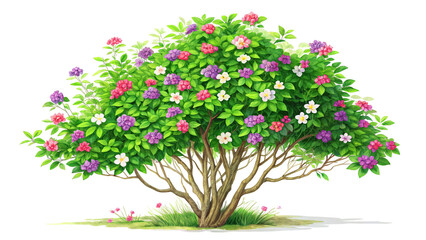 Obraz premium tree with colorful flowers
