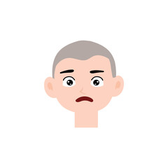 Boy expression face variant different cartoon. Boy Emoji Collection Isolated on white background. popular face expression