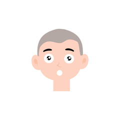 Boy expression face variant different cartoon. Boy Emoji Collection Isolated on white background. popular face expression