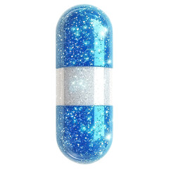 blue pills isolated on transparent background, clipping path, png