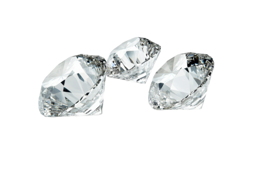 Transparent image of sparkling diamonds highlighting clarity and elegance for premium product or fashion marketing content