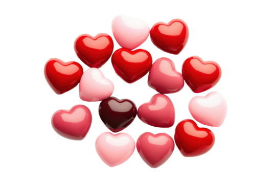 Valentines day heart balloon PNG with red and pink colors perfect for cards posters and love notes