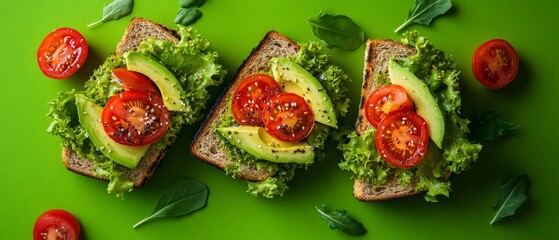 Avocado Toast with Spices and Greens