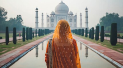 Cultural Heritage Scene at Sunrise..