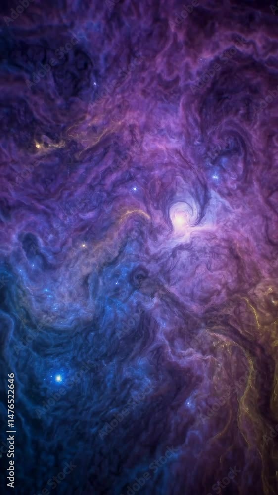 Poster cosmic nebula color transition and star formation in deep space
