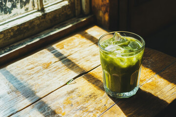 Refreshing Green Smoothie in Sunlight