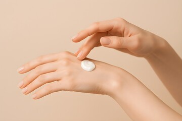 Fototapeta premium female hands with cream