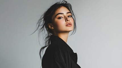 Confident Fashion Portrait AI Generative