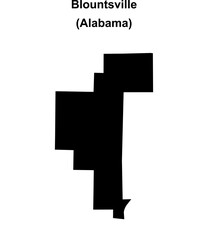 Obraz premium Blountsville (Alabama) blank outline map