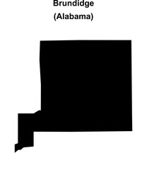 Brundidge (Alabama) blank outline map