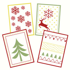 Holiday Greeting Card Templates Vector Set Scalable Designs