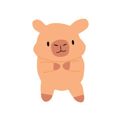 Kawaii capybaras cartoon collection. popular trend capybaras sticker. cute capybaras. Characters in cartoon flat style. Trendy vector illustration.