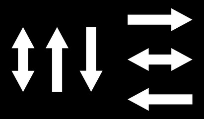 Pfeil Sammlung weiß auf schwarz
