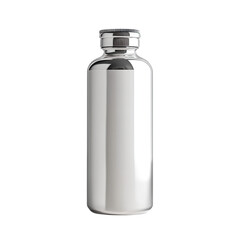 black plastic bottle isolated on transparent background, clipping path, png