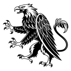 bird, vector, animal, eagle, dragon, tattoo, illustration, cartoon, drawing, symbol, logo, black