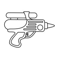 Water gun icon vector. Children's gun illustration sign. Toy gun symbol or logo.