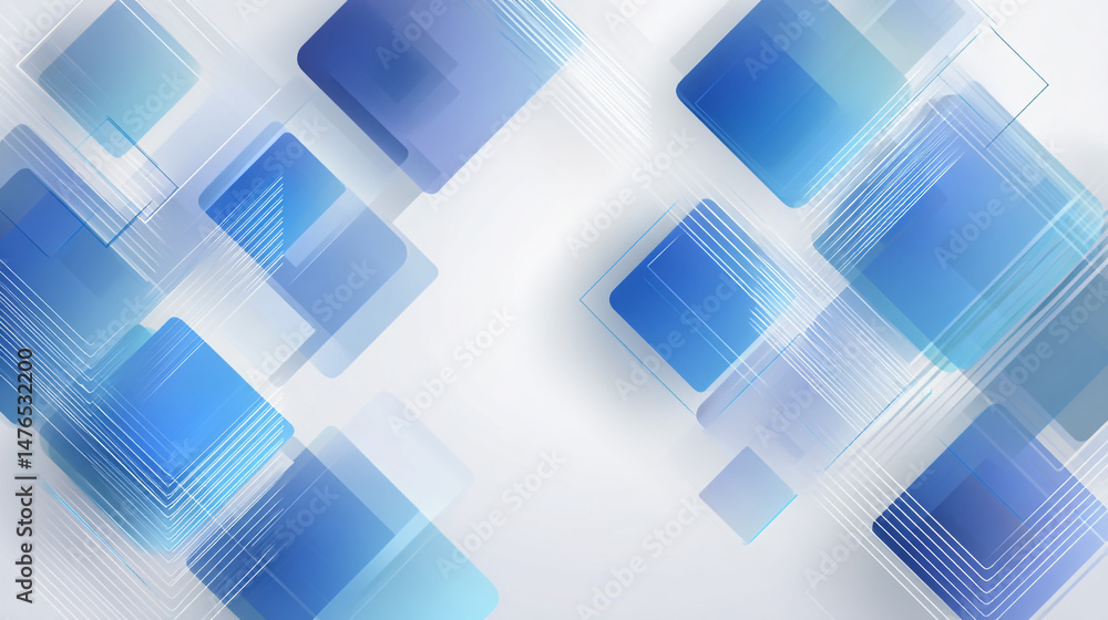 Aufkleber a tech-inspired style abstract background featuring lines and color blocks with blue and purple colo