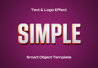 Simple Minimal Clean Text Logo Style Effect Mockup Logotype Template Shape