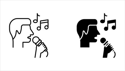 Singer icons set. singer vector icons for web design isolated on white background