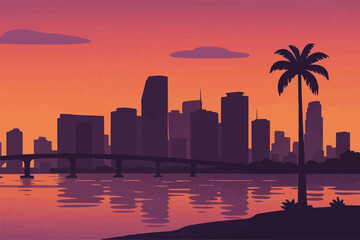 Sunset Over Miami

