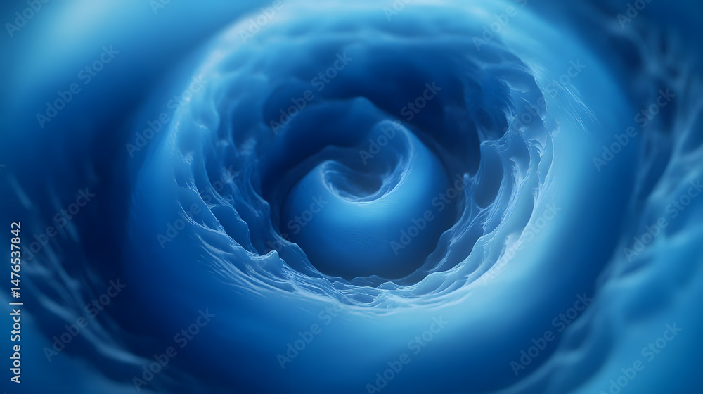 Poster abstract blue swirl with soft gradients creating a calming and dreamy visual experience for the view