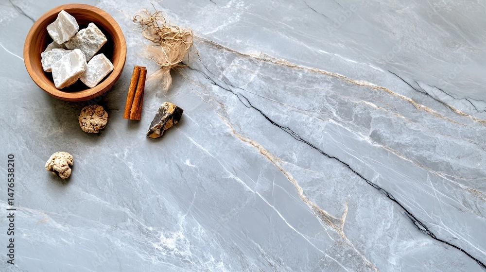 Poster gray marble with patterns: a picture of marble with natural geometric patterns.