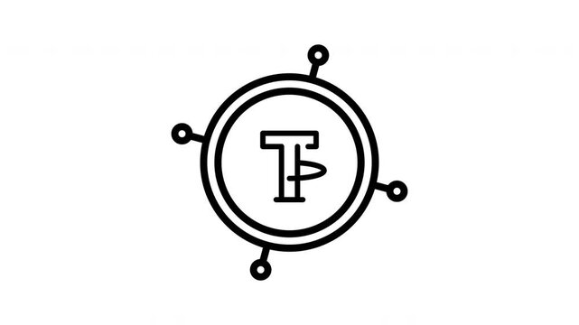 icon line motion graphic token