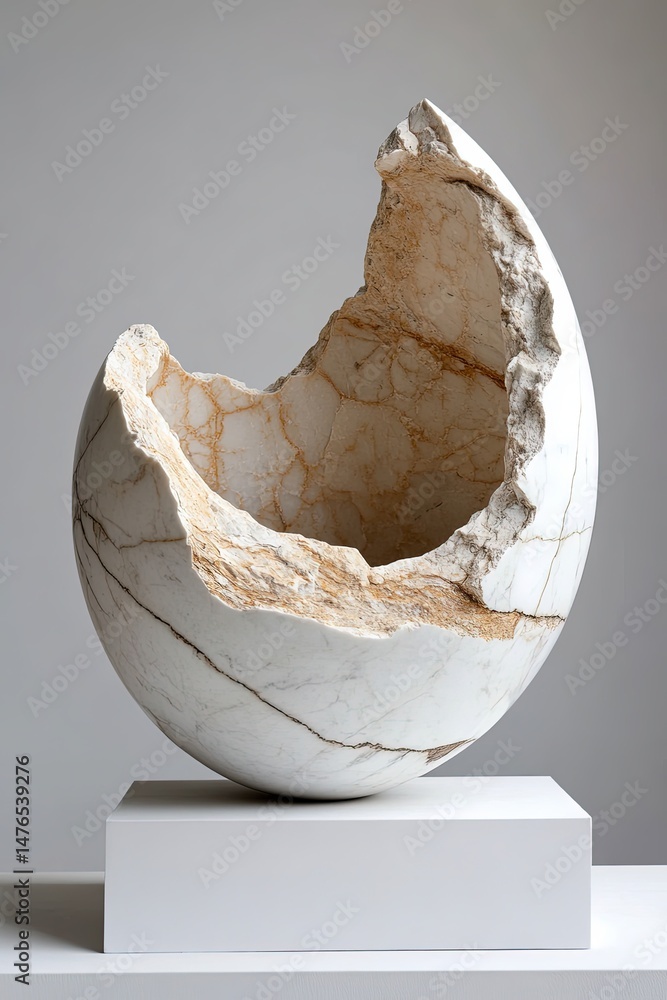 Poster marble in an artistic context: the use of marble in an artistic object or installation.