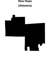 New Hope (Alabama) blank outline map