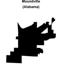 Moundville (Alabama) blank outline map